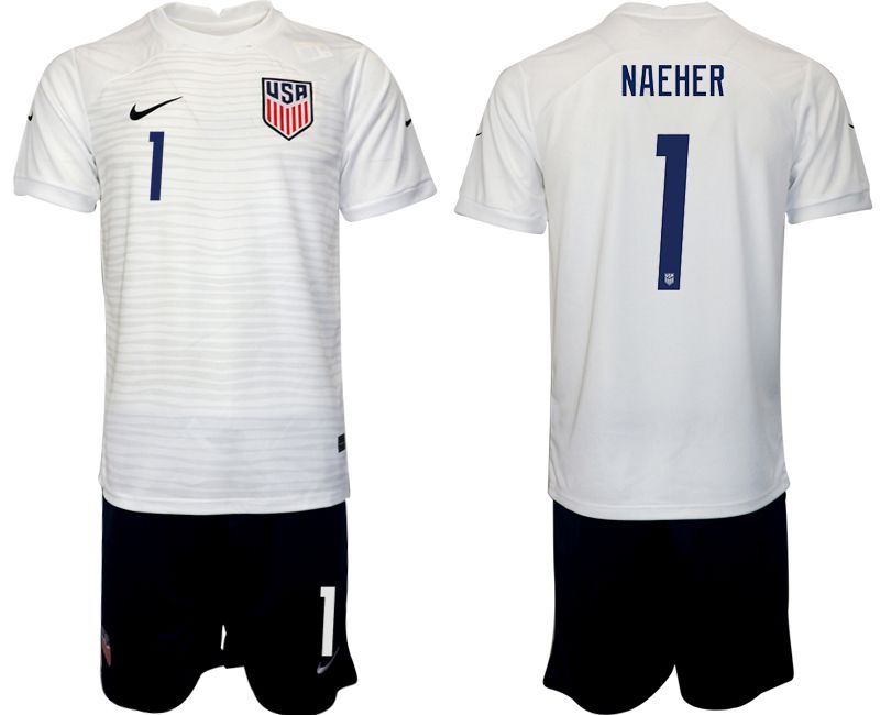Men 2022 World Cup National Team United States home white #1 Soccer Jersey